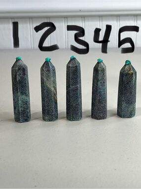 Ruby in Kyanite Crystal Point Towers with
